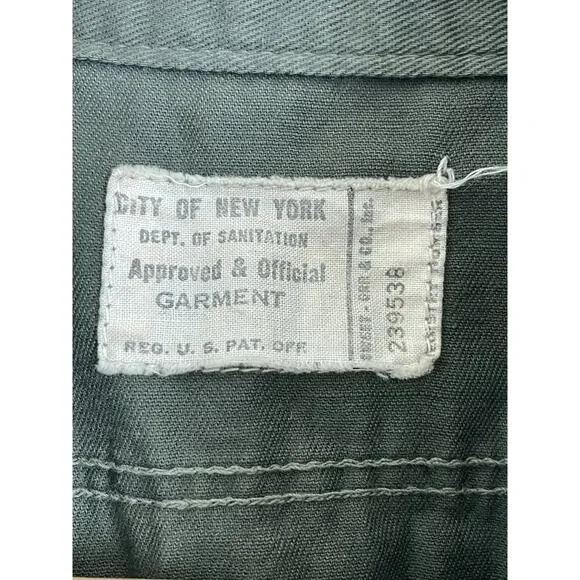 Vtg DSNY Department Of Sanitation Uniform Vest Cutoff Shirt New York City - Picture 3 of 12